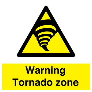 Warning Tornado zone